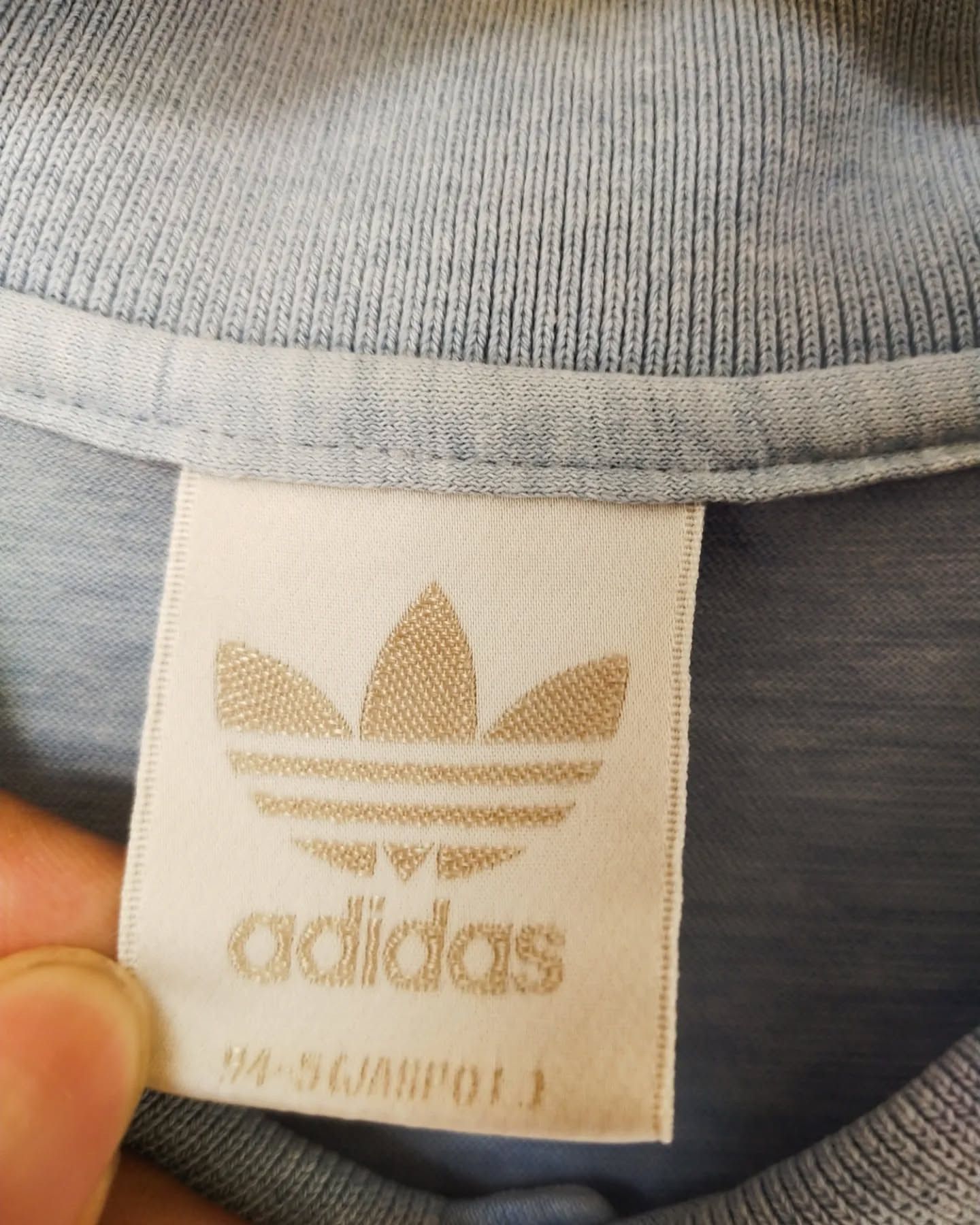 Adidas Vintage Adidas Trefoil Light Blue Polo Tees Size US M / EU 48-50 / 2 - 5 Thumbnail