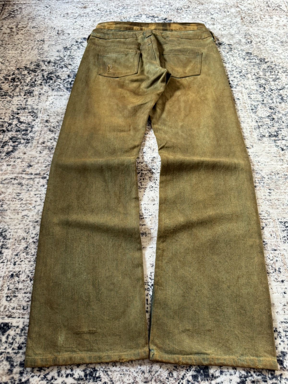 If Six Was Nine Daily Topics Mud Wash Double Waist Pierced Studded Jeans Size US 30 / EU 46 - 2 Thumbnail