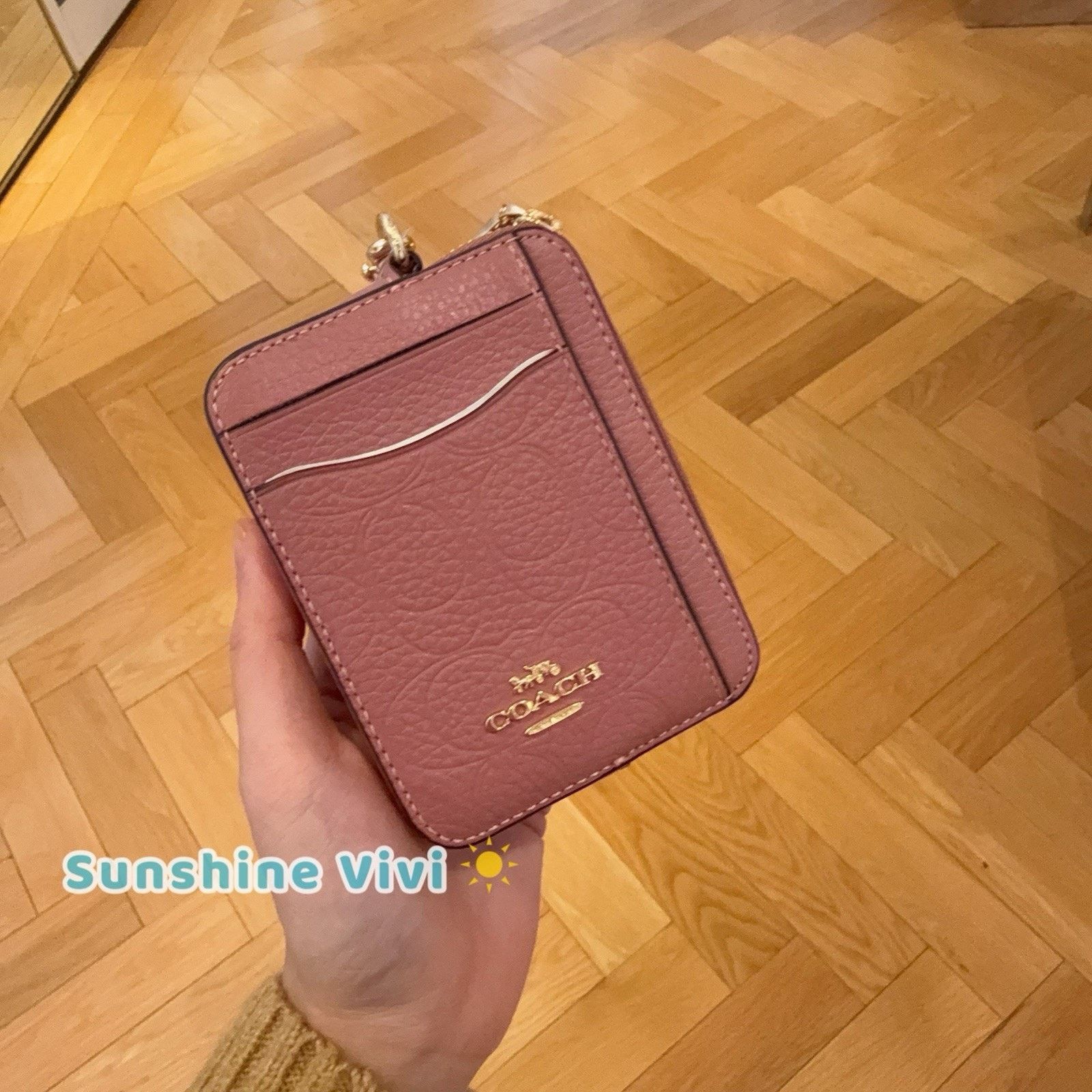Coach NWT Coach Zip Card Case Zip Card Case Leather CCS83 PEONY Size ONE SIZE - 2 Thumbnail