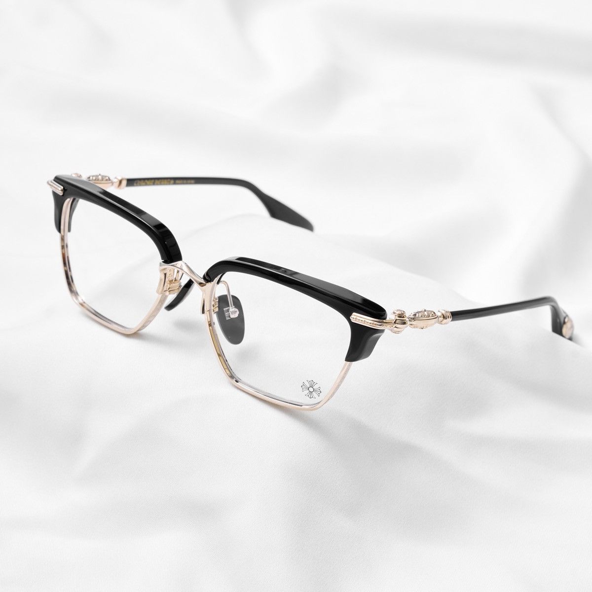 Chrome Hearts CHROME HEARTS NIPPLOPOLIS BLACK GOLD PLATED GLASSES Size ONE SIZE - 2 Thumbnail