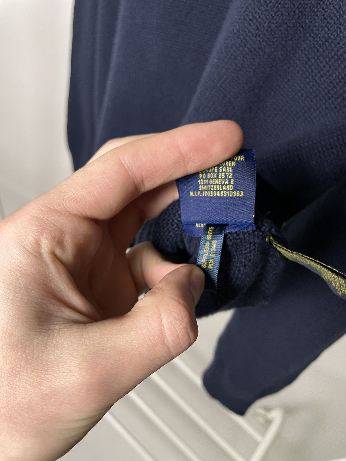 Polo Ralph Lauren Polo by Ralph Lauren High Collar Button up Blue Sweater Knit Size US M / EU 48-50 / 2 - 9 Thumbnail