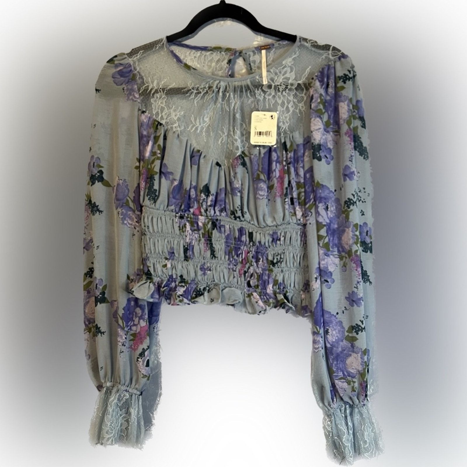 Free People NWT free people Daphne floral and lace top Size S / US 4 / IT 40 - 8 Thumbnail
