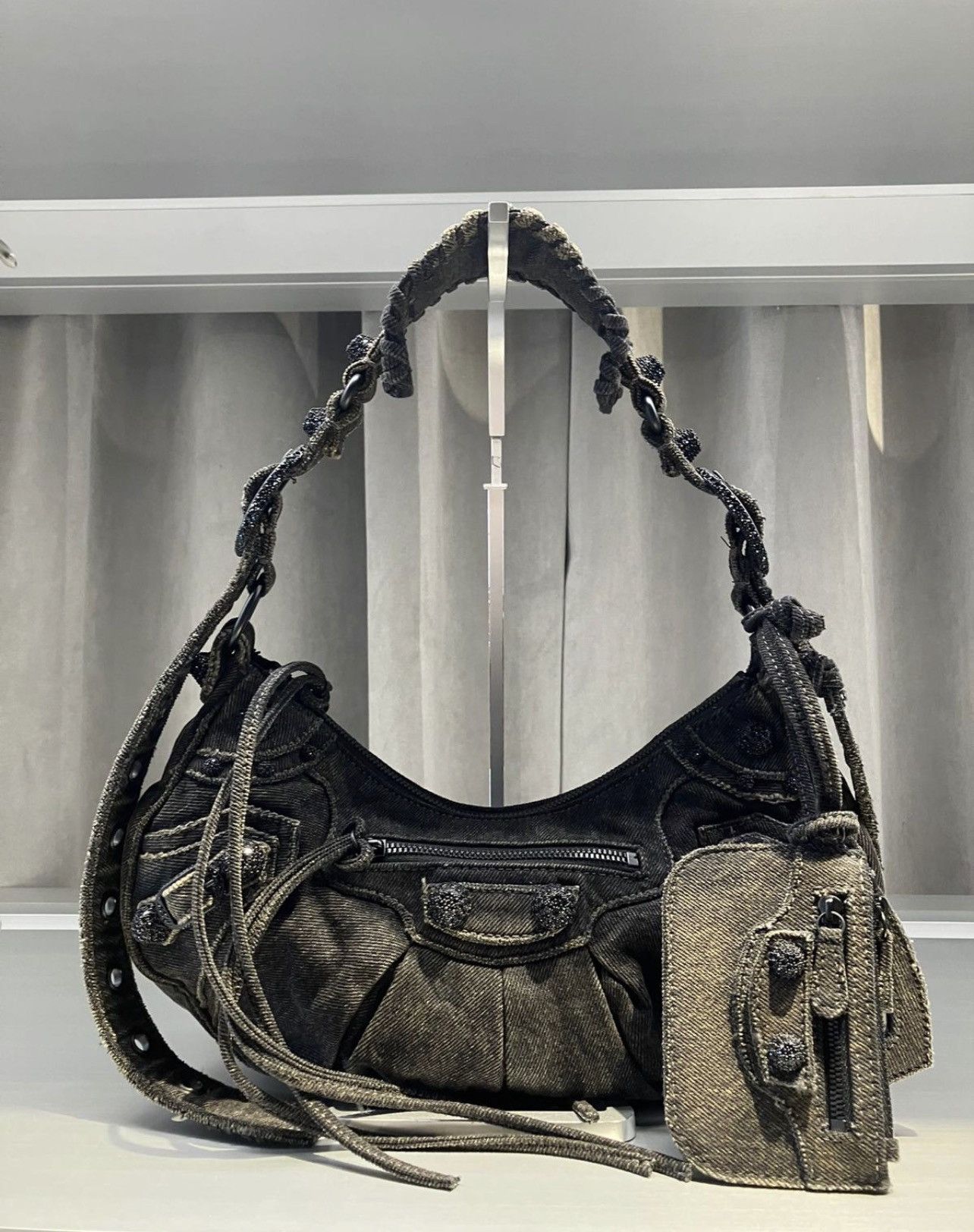 Balenciaga 🔥$3.1K VALUE🔥 Balenciaga Cagole Wash Denim Shoulder Bag Size ONE SIZE - 1 Preview