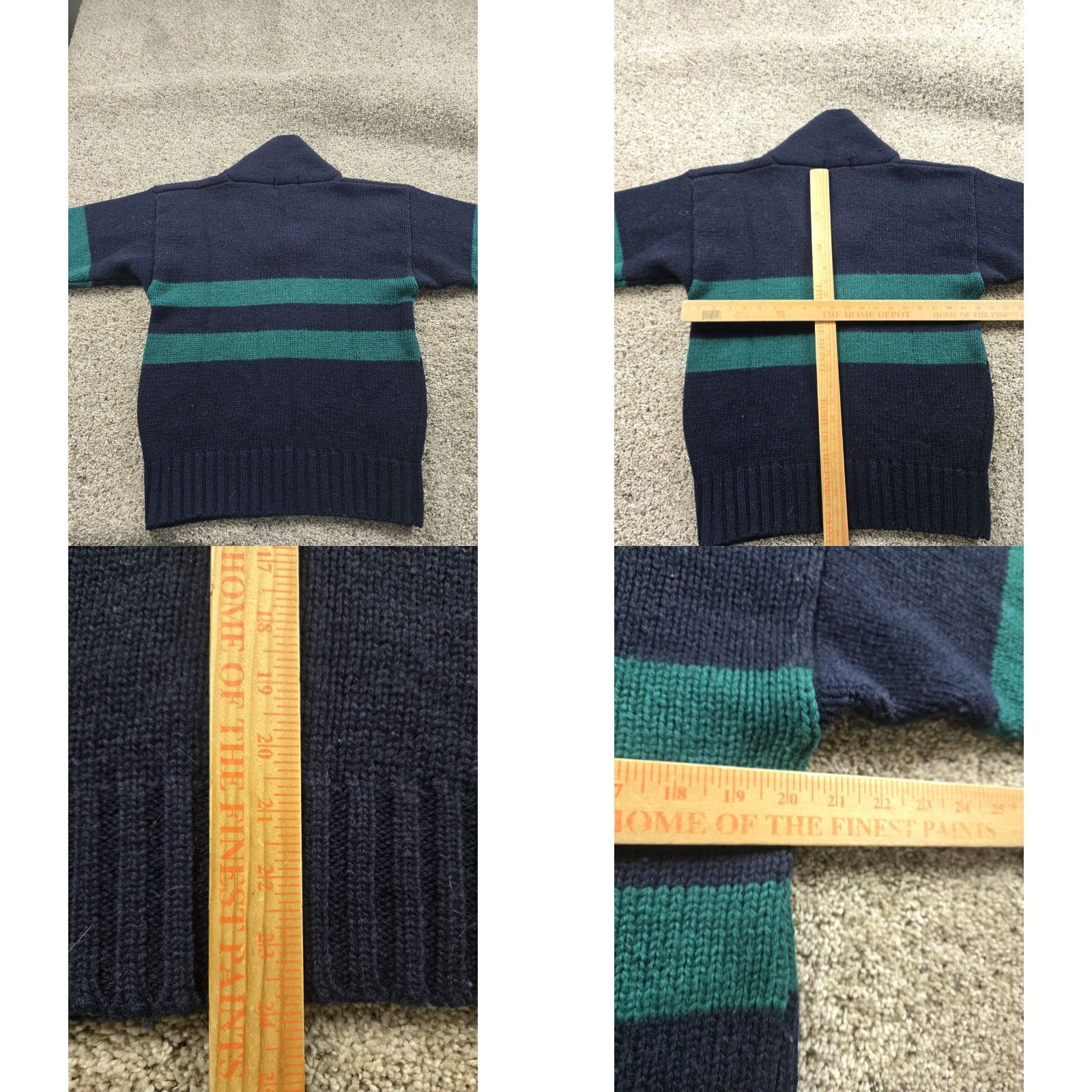Gap VINTAGE Gap Knit Sweater Mens Small Blue Striped Shawl Collar Pullover Long Sleeve 80s Wool Knit Decade: 80s Size US S / EU 44-46 / 1 - 8 Thumbnail