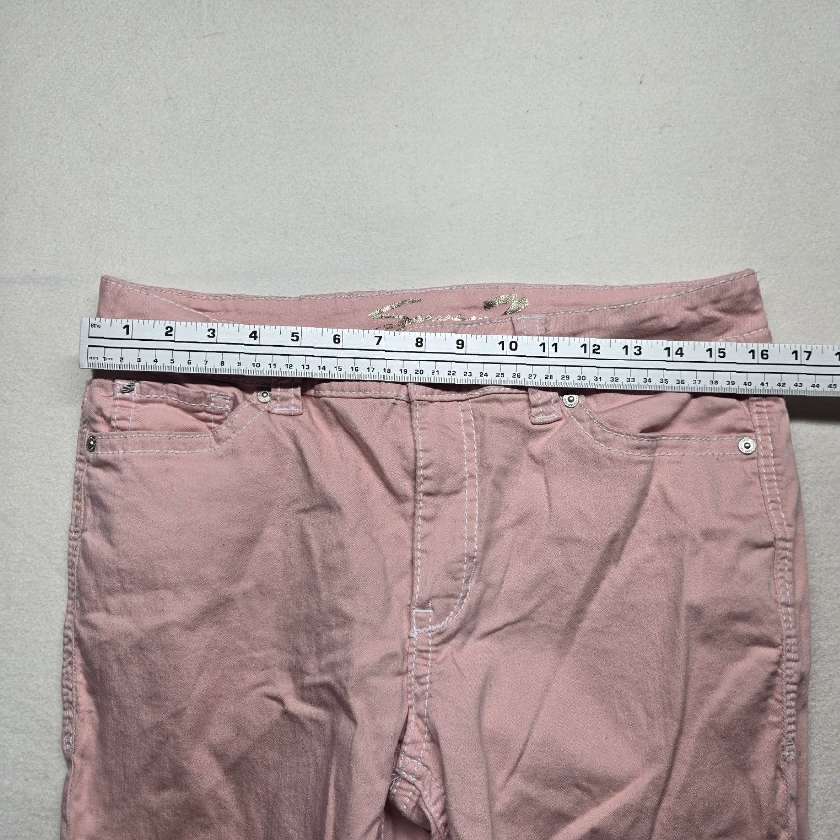 Vintage VINTAGE Seven7 Jeans Women Size 4 Pink Denim Ankle 26in Inseam 5-Pocket Stretch Mid Rise Cotton Blend Size 24" / US 00 / IT 34 - 4 Thumbnail
