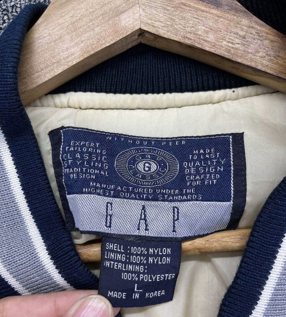 Gap Gap New York Rare Zip Up Varsity Jacket Size US L / EU 52-54 / 3 - 10 Thumbnail