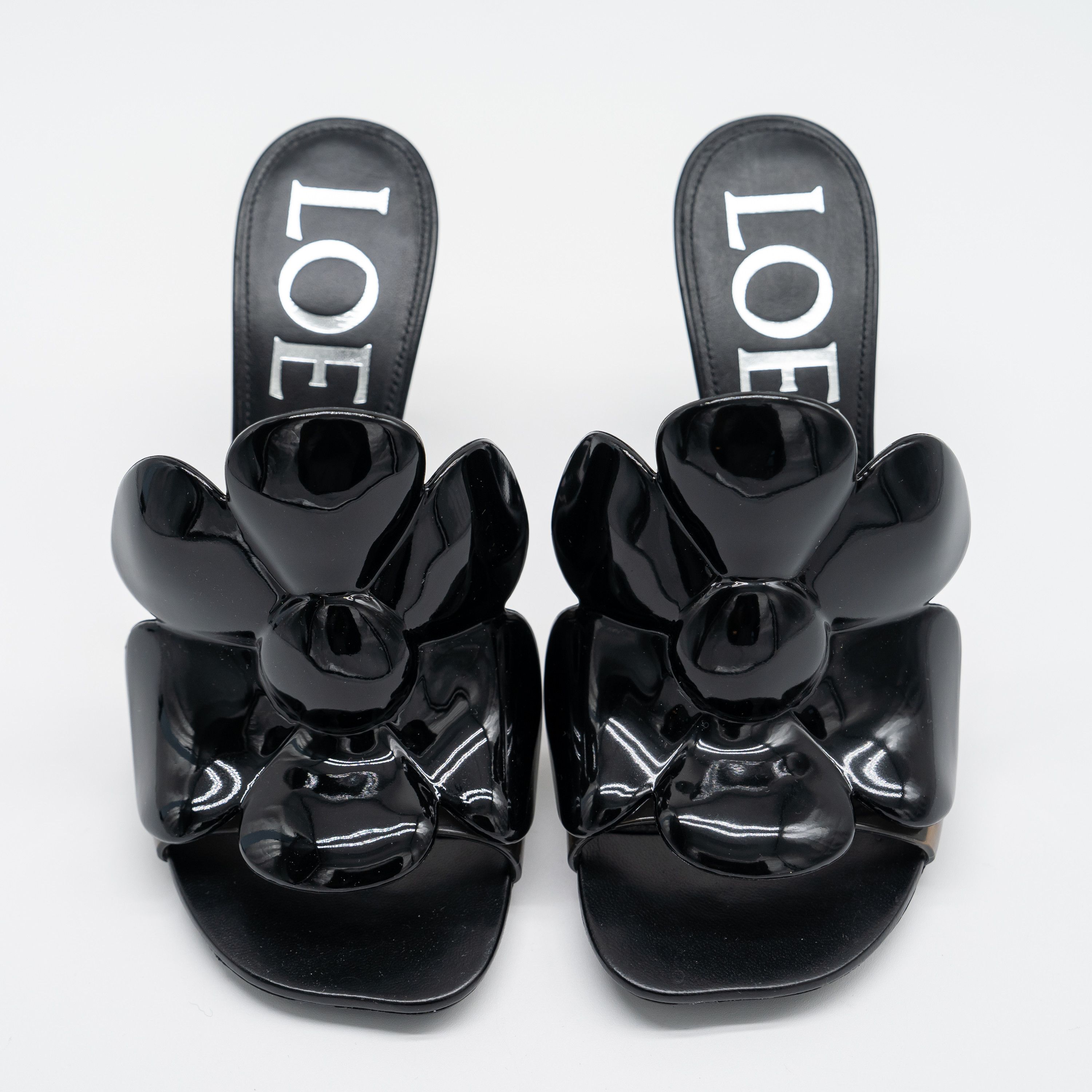 Loewe Loewe Petal Flower Sandals 90mm Black Size US 8 / IT 38 - 3 Thumbnail