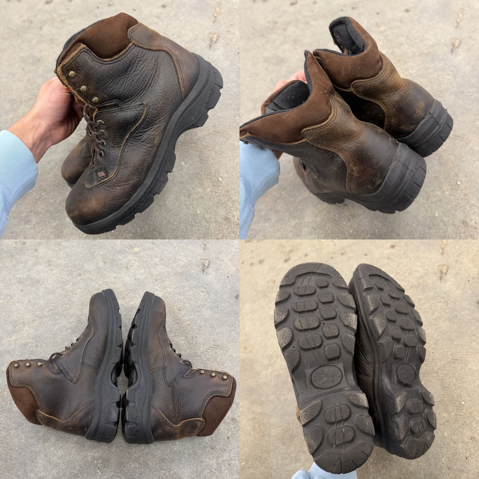 Thorogood Thorogood American Heritage Brown Leather 6" Safety Work Boots USA 10M 804-4860 Mens Workwear Boots Size US 9 / EU 42 - 8 Thumbnail