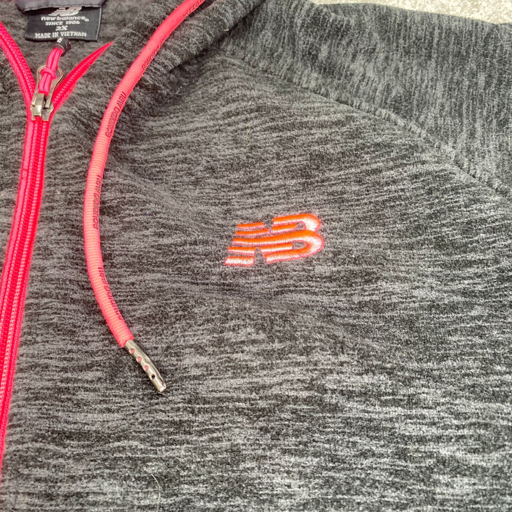 New Balance VINTAGE New Balance Hooded Jacket Women 2XL Full Zip Fleece Black Gray Heather 6963 Size XXL / US 16-18 / IT 52-54 - 6 Thumbnail
