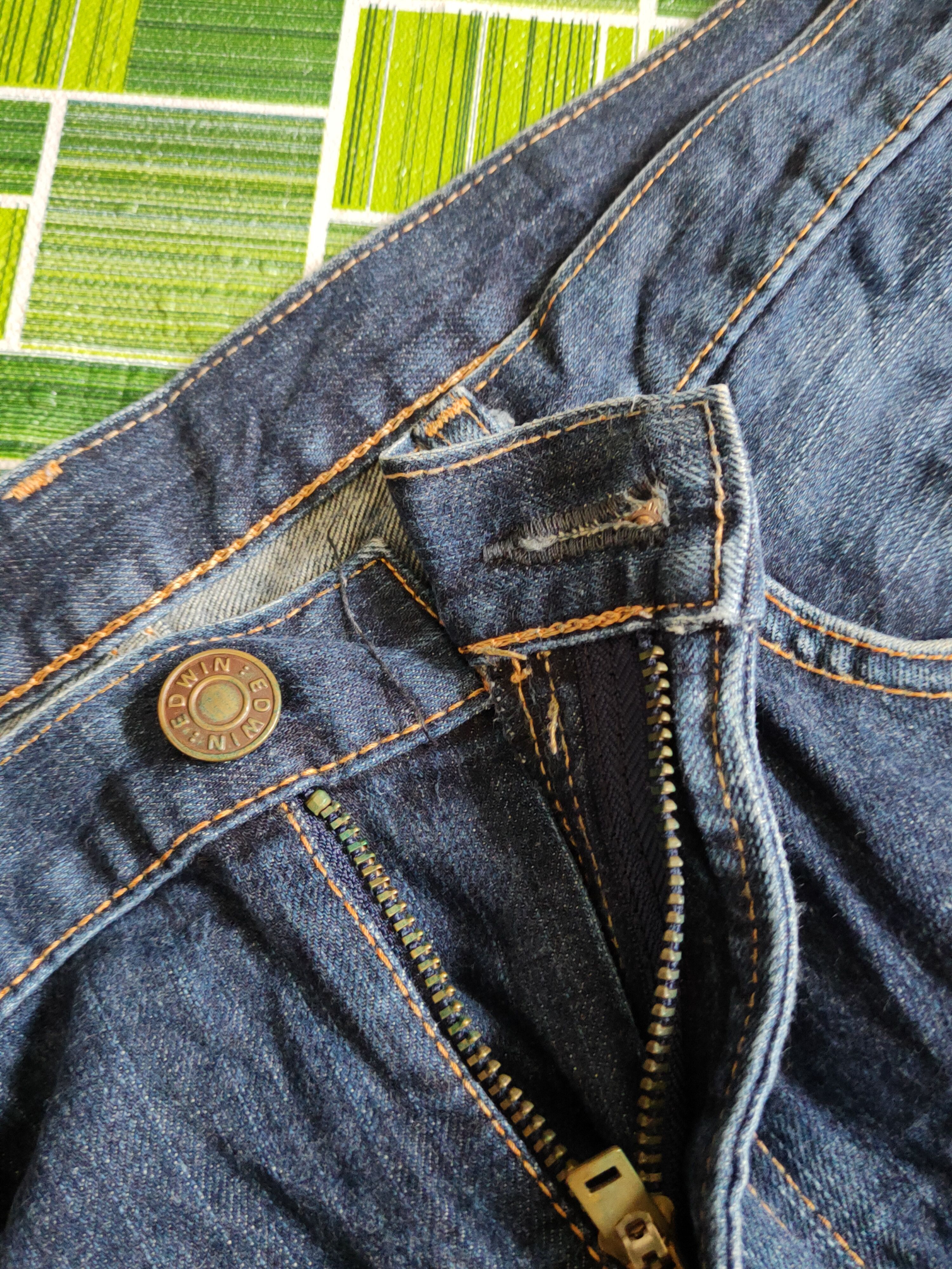 Edwin Edwin Dark Blue Distressed Ripped Jeans #S2249 Size US 37 - 14 Thumbnail