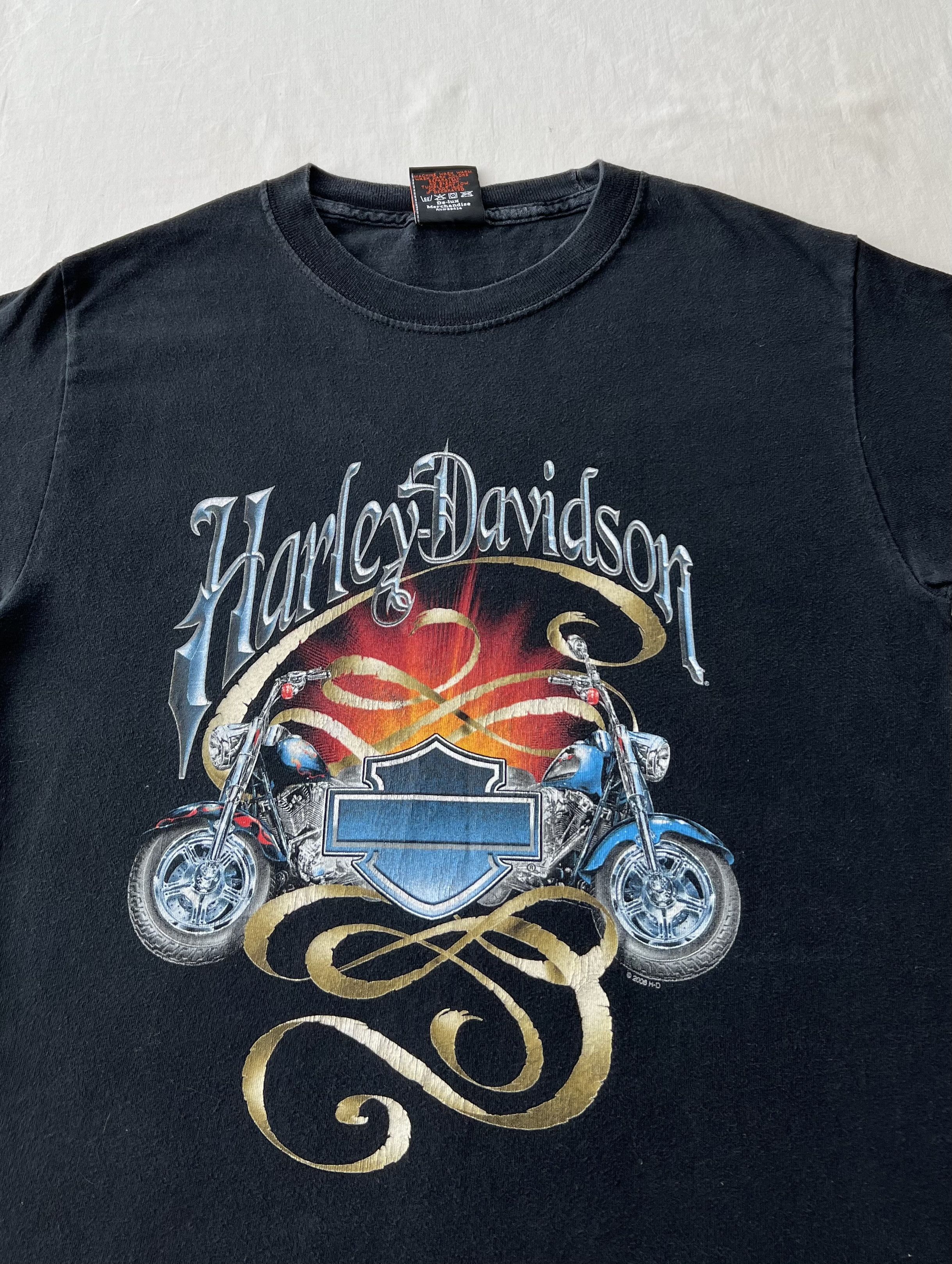 Harley Davidson Vintage 2006 Harley Davidson Motorcycle England Fire T-shirt Size US S / EU 44-46 / 1 - 6 Thumbnail