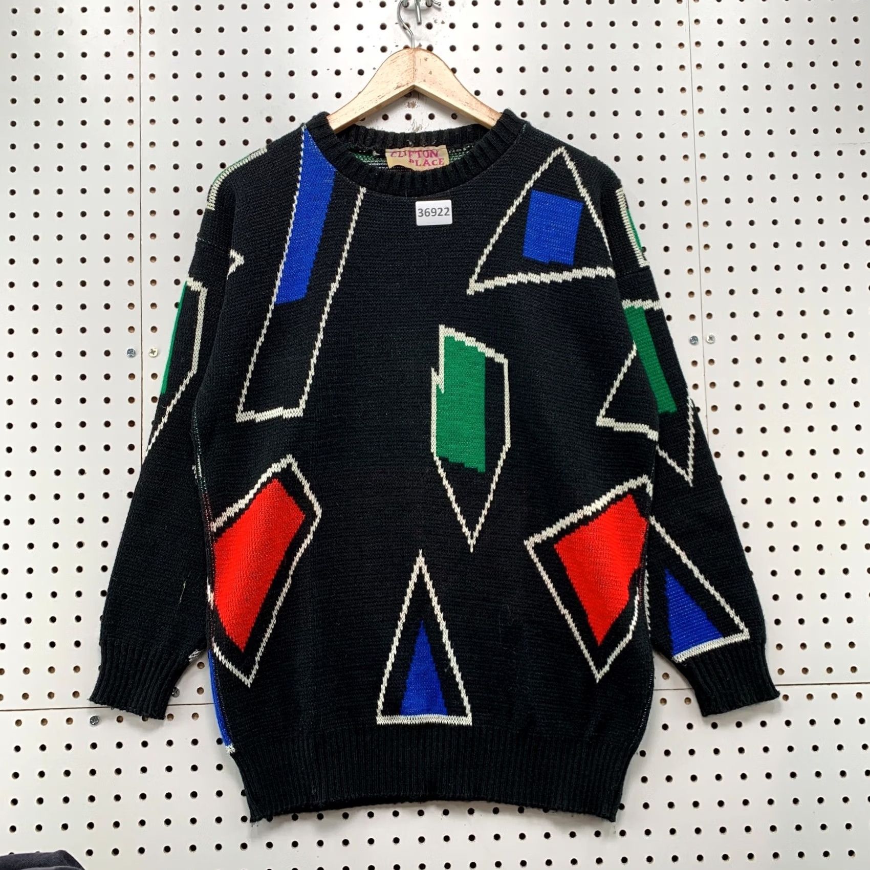 Vintage VINTAGE Clifton Place Sweater Womens Medium Black Abstract USA 80s Size M / US 6-8 / IT 42-44 - 2 Thumbnail