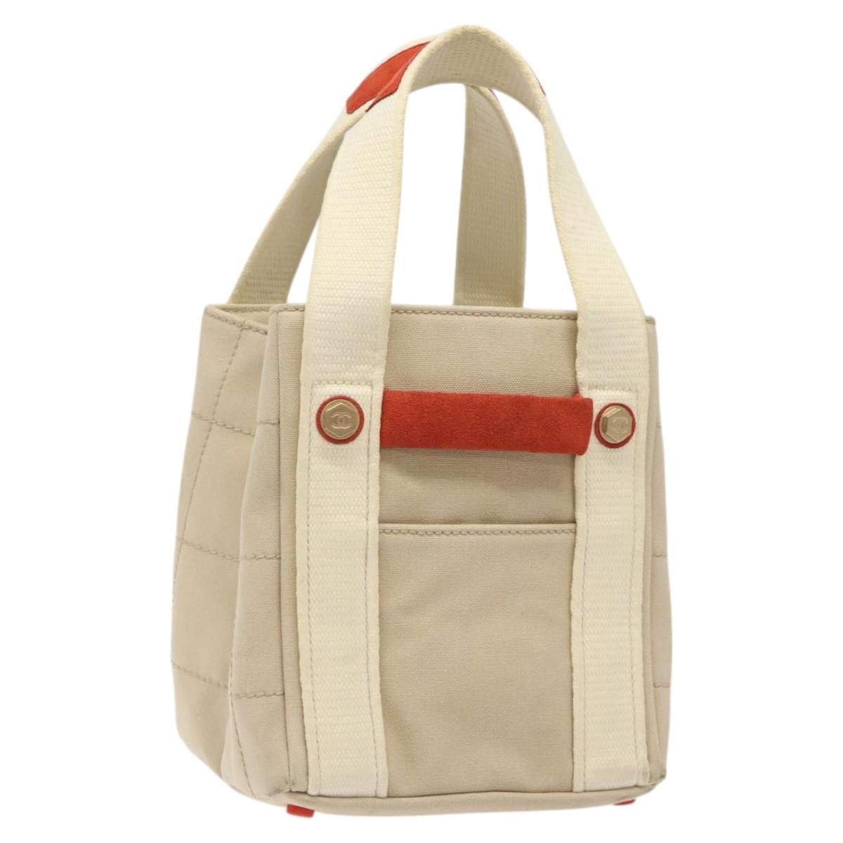 Chanel CHANEL Hand Bag Canvas Beige CC Size ONE SIZE - 1 Thumbnail