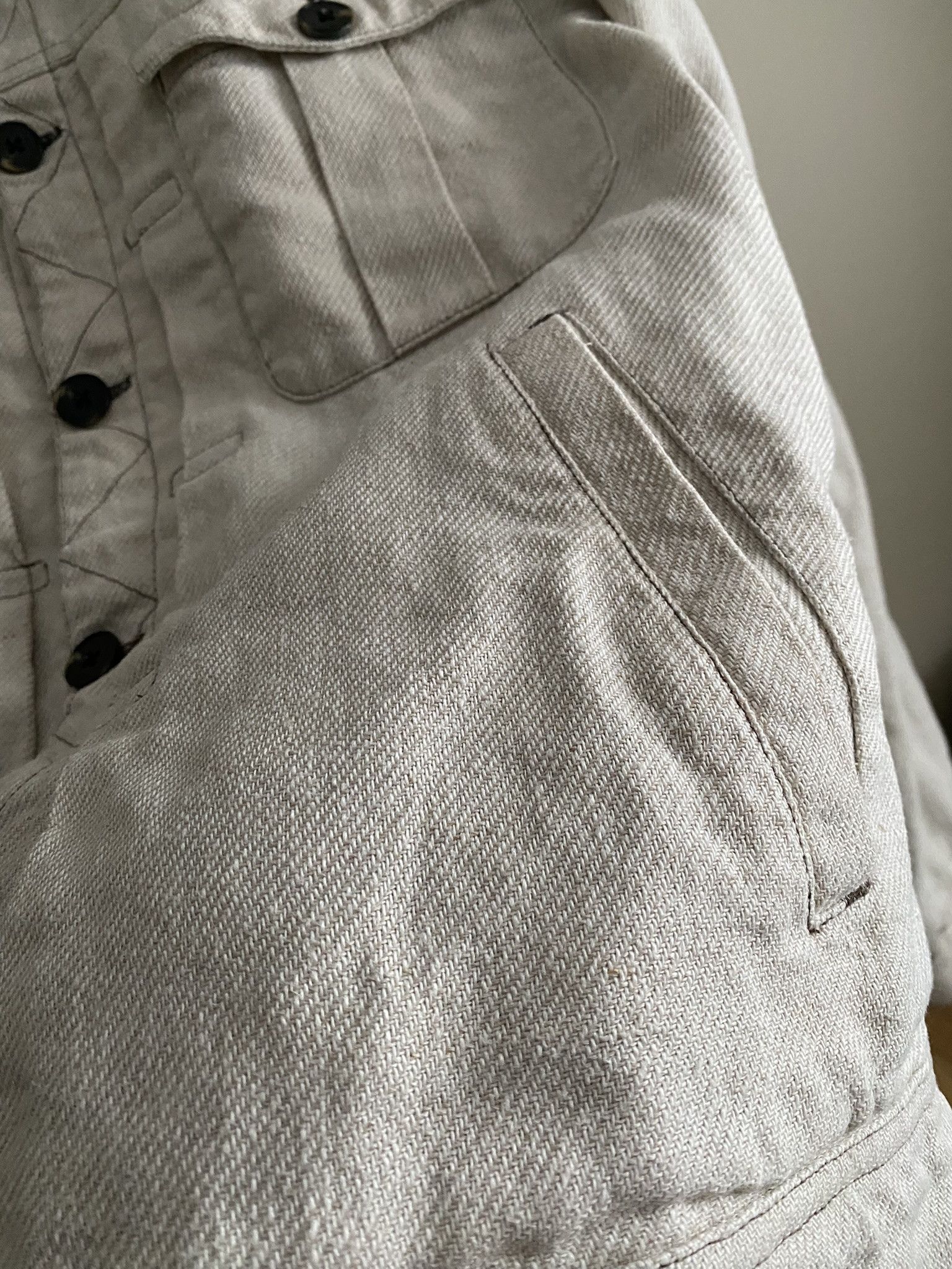 Other 100% Linen Jacket - Ecru/Beige Size US L / EU 52-54 / 3 - 11 Thumbnail