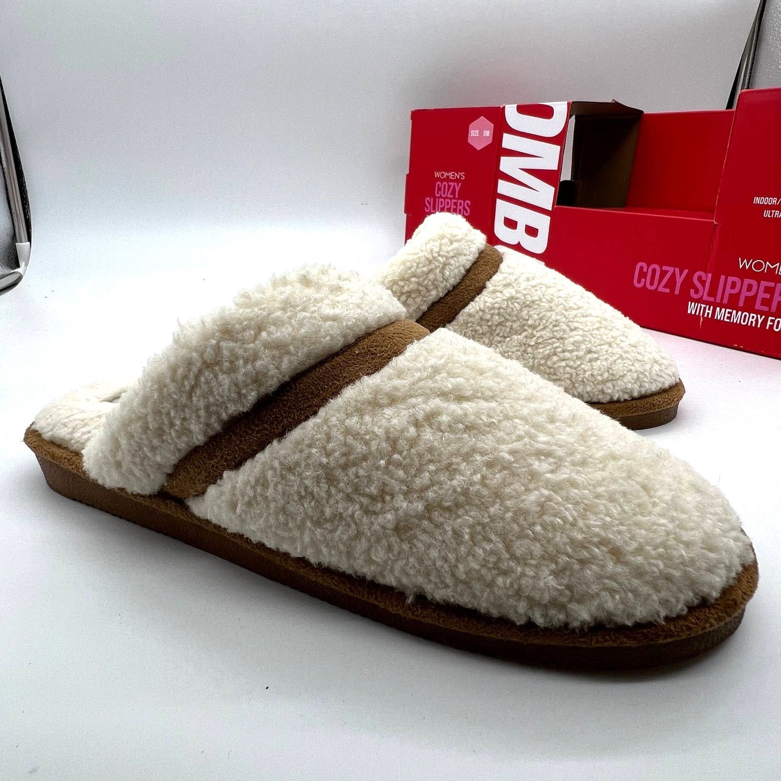 Other Khombu Cozy Faux Fur Slippers Dede Size 9 Medium Ivory Size US 9 / IT 39 - 1 Thumbnail