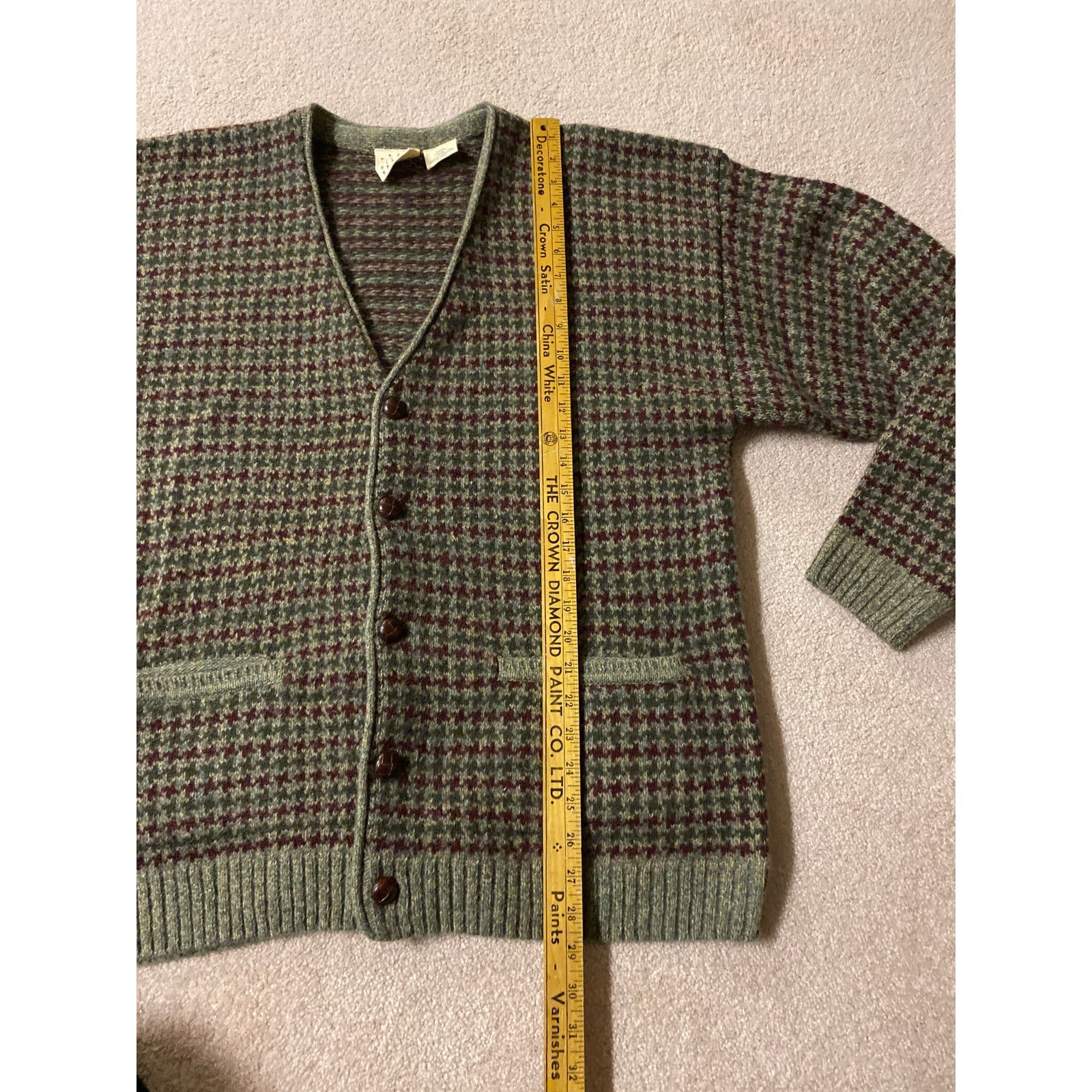 Arrow 100% Wool River Arrow Vintage look Medium Cardigan Men Size US M / EU 48-50 / 2 - 5 Thumbnail