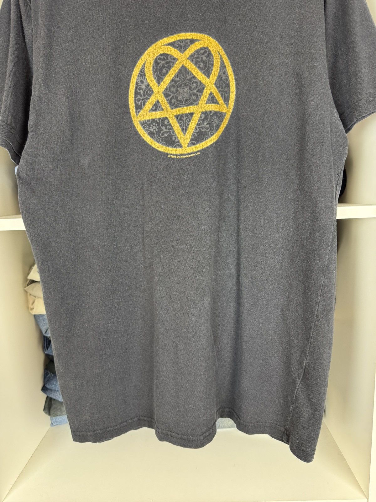 Bravado Bravado Vintage 2008 HIM Rock Band Heartagram T-shirt Size US M / EU 48-50 / 2 - 9 Thumbnail