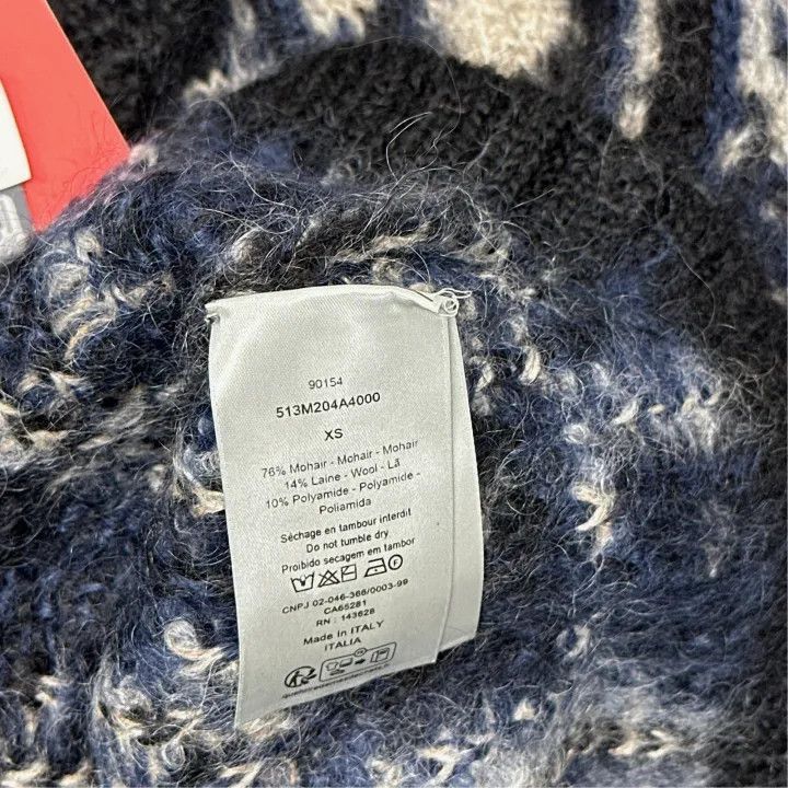 Dior Dior Dior Blue Printed Long Sleeve Knitwear 0079-2507 Size US XS / EU 42 / 0 - 5 Thumbnail