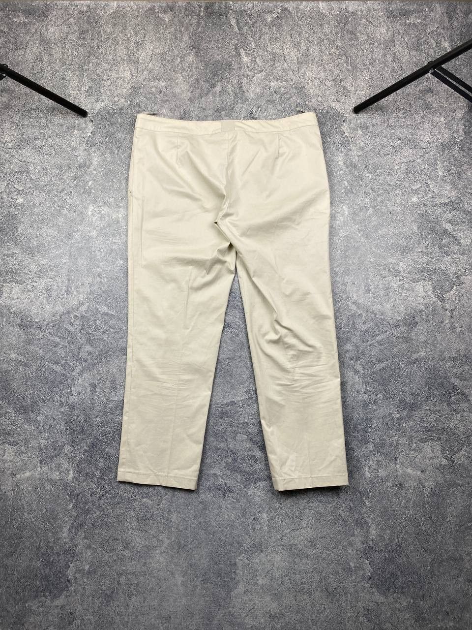 Prada Vintage Prada Beige Cropped Stretch Women's Pants Size 34" / US 12 / IT 48 - 2 Thumbnail