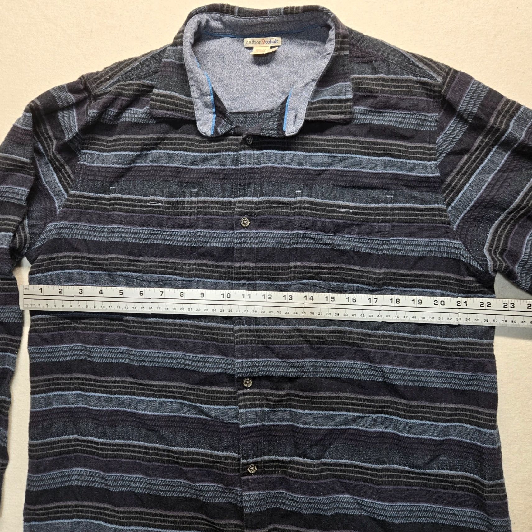 Carbon2Cobalt VINTAGE Carbon 2 Cobalt Flannel Shirt Men Adult Large Tall Plaid Lined Casual Winter Spring Fall Size US L / EU 52-54 / 3 - 4 Thumbnail
