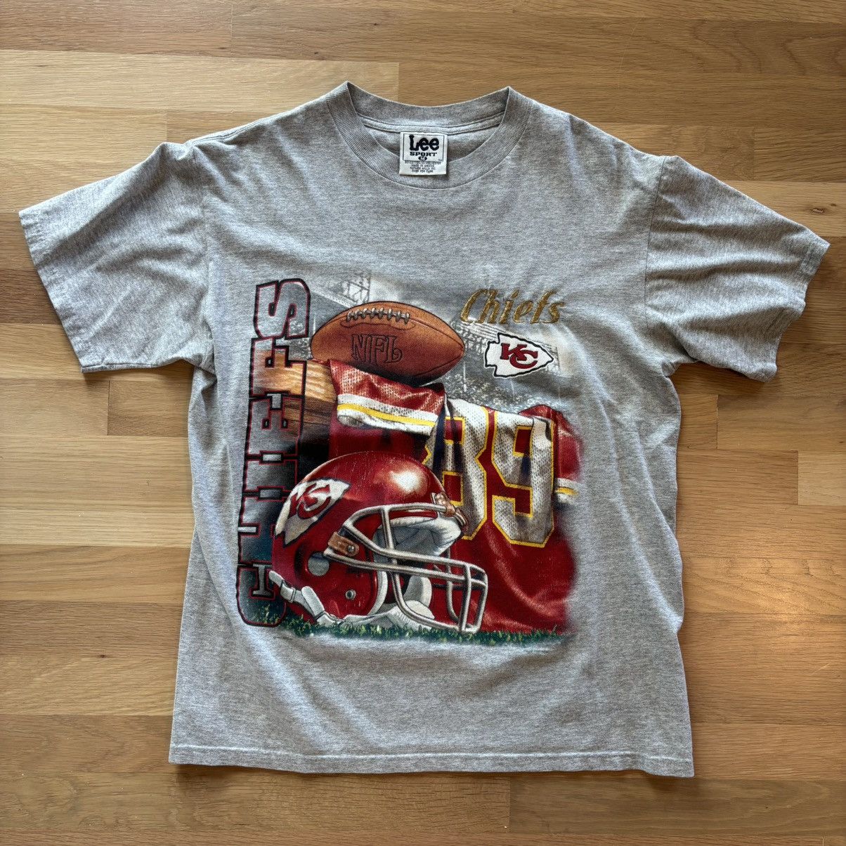 NFL × Vintage Vintage Lee Sport Kansas City Chiefs NFL Football Tee Size US M / EU 48-50 / 2 - 1 Thumbnail