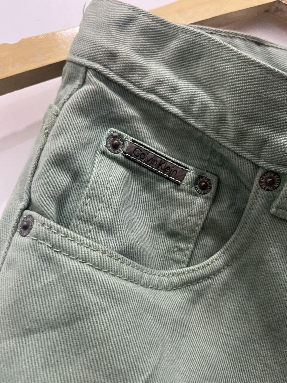 Calvin Klein Vintage 90s Calvin Klein Out Baggy Fit Denim Jeans Green Size US 30 / EU 46 - 3 Thumbnail