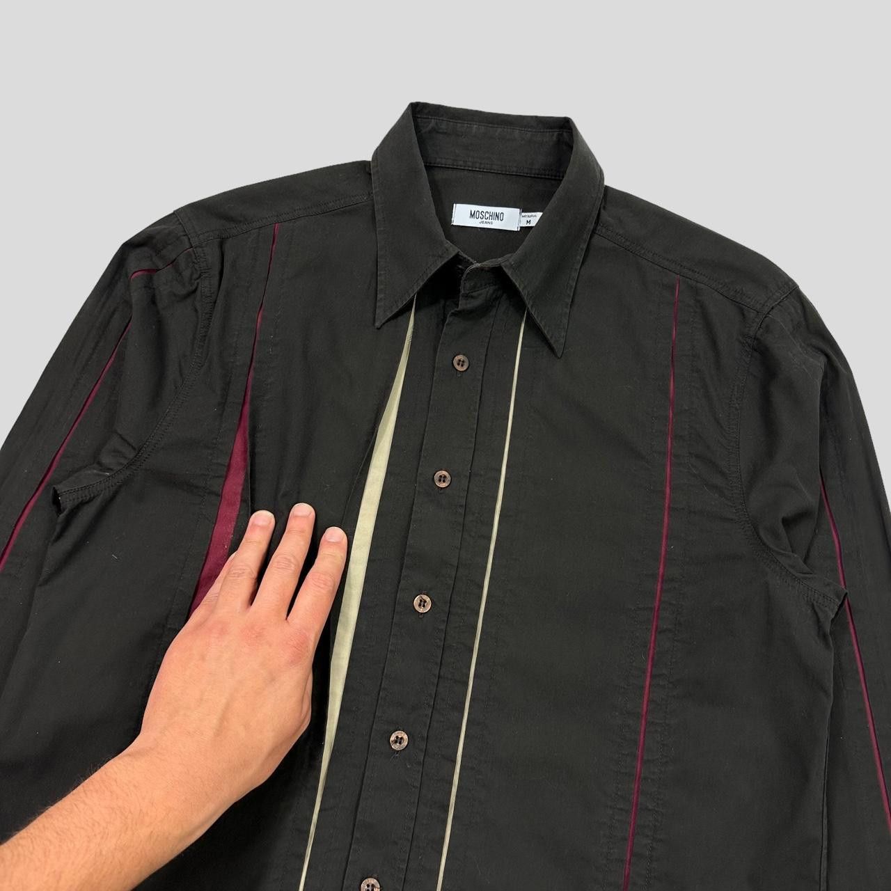 Moschino Moschino Jeans 00’s Tectonic Seam Technical Cotton Shirt - M Size US M / EU 48-50 / 2 - 3 Thumbnail