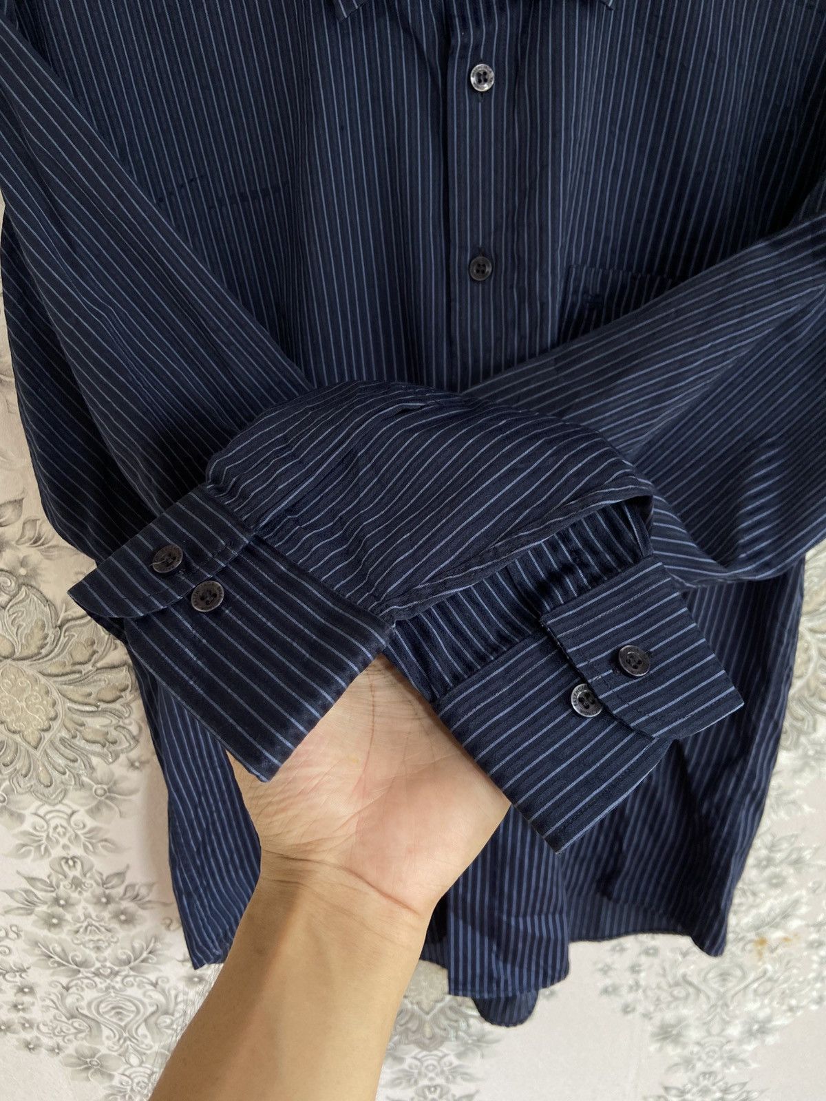 Balenciaga Vintage Balenciaga Button Ups Shirt Striped Size US L / EU 52-54 / 3 - 8 Thumbnail