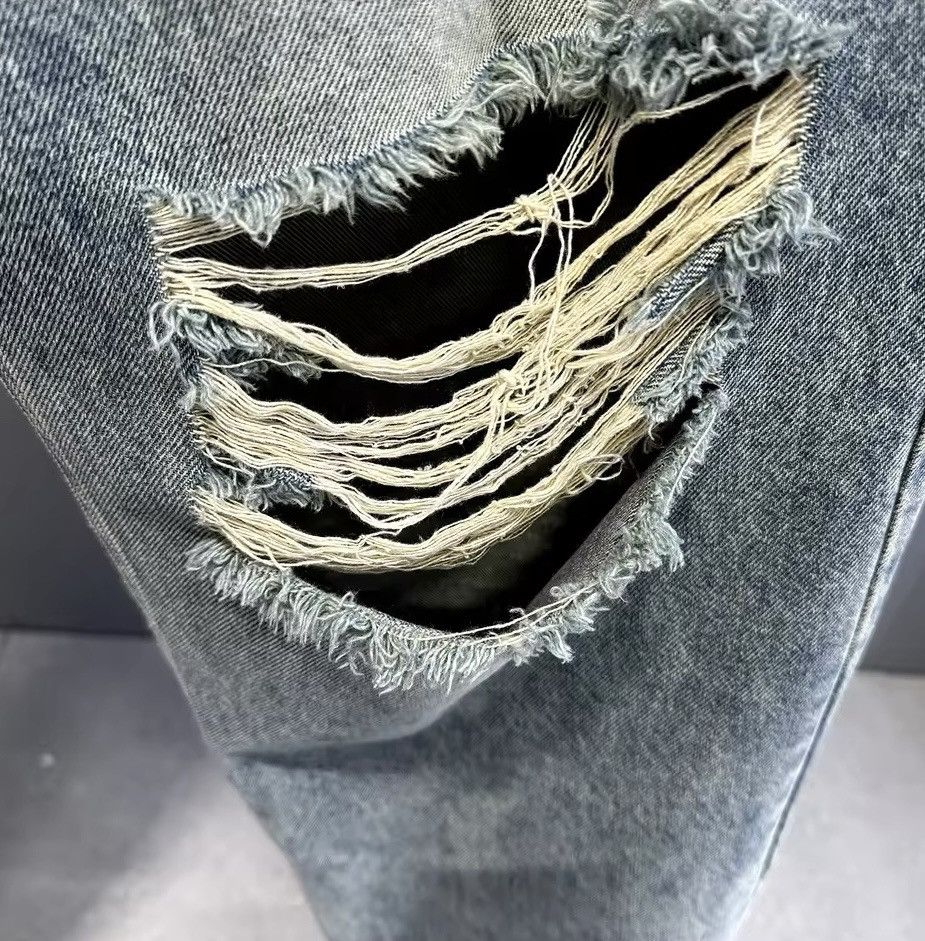 Japanese Brand × Jean Stylish Skateboard Baggy Ripped Jeans Size US 31 - 10 Thumbnail