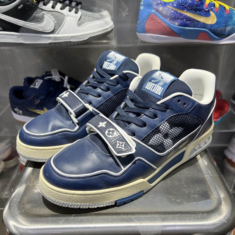 Louis Vuitton Louis Vuitton Trainer Blue Fashion Sneakers 0079 Size US 9 / EU 42 - 1 Thumbnail