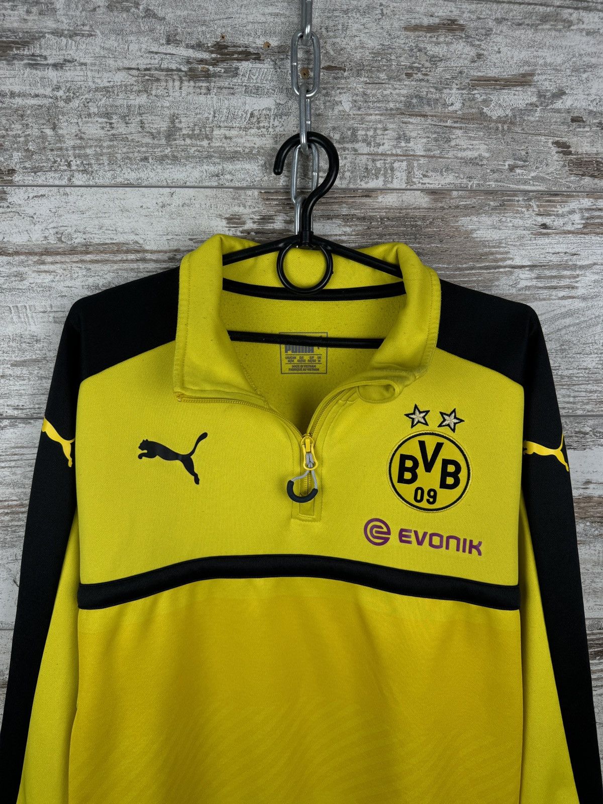Puma Mens Vintage Puma Borussia Dortmund sweatshirt soccer jersey Size US M / EU 48-50 / 2 - 2 Thumbnail