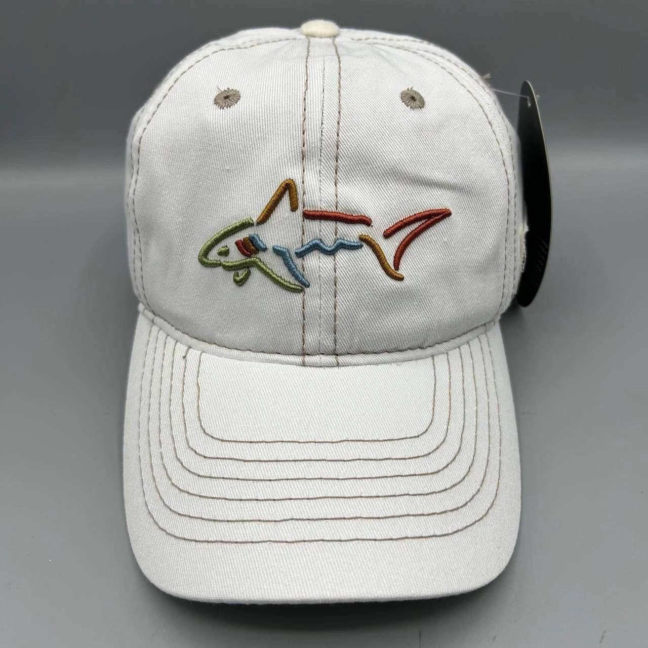 Greg Norman Greg Norman Golf Hat Men White Embroidered Strap Back Cotton Size ONE SIZE - 1 Thumbnail