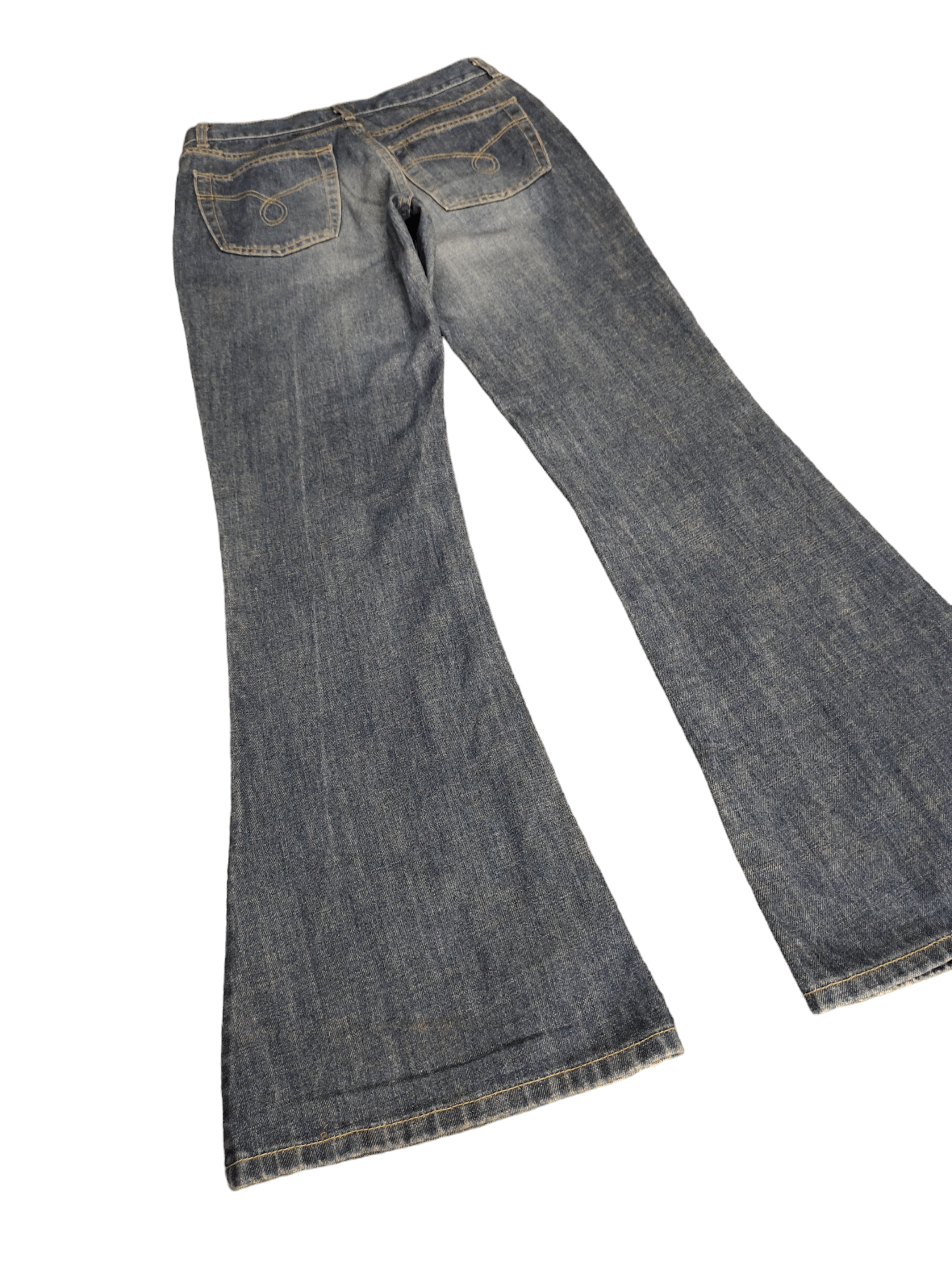 If Six Was Nine Flare Jeans Fishbone Faded Boot Cut Bell Bottom Size US 28 / EU 44 - 13 Thumbnail