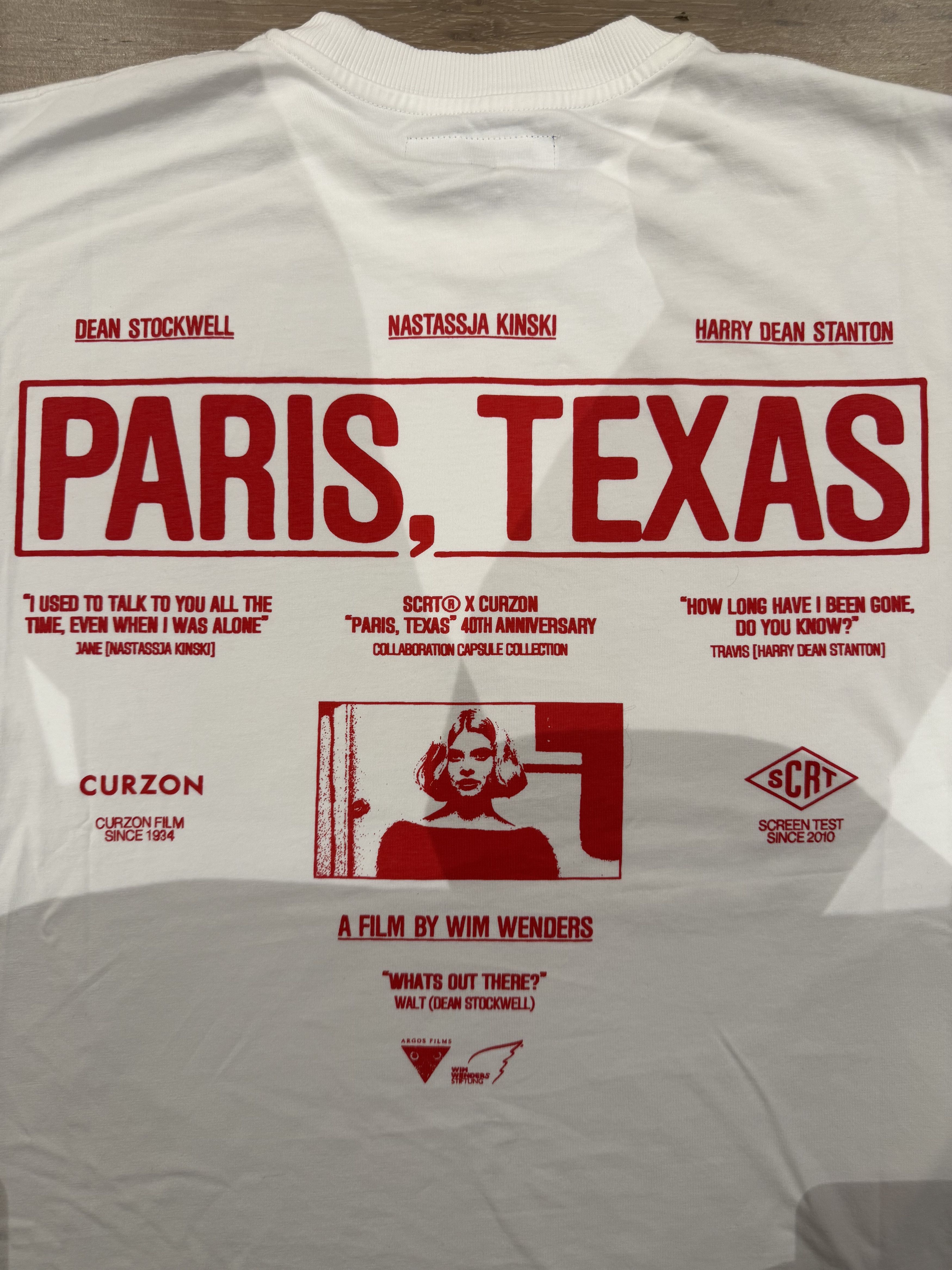 SCRT 💚 SCRT x Wim Wenders Foundation PARIS, TEXAS White Tee NEW Size US S / EU 44-46 / 1 - 12 Thumbnail