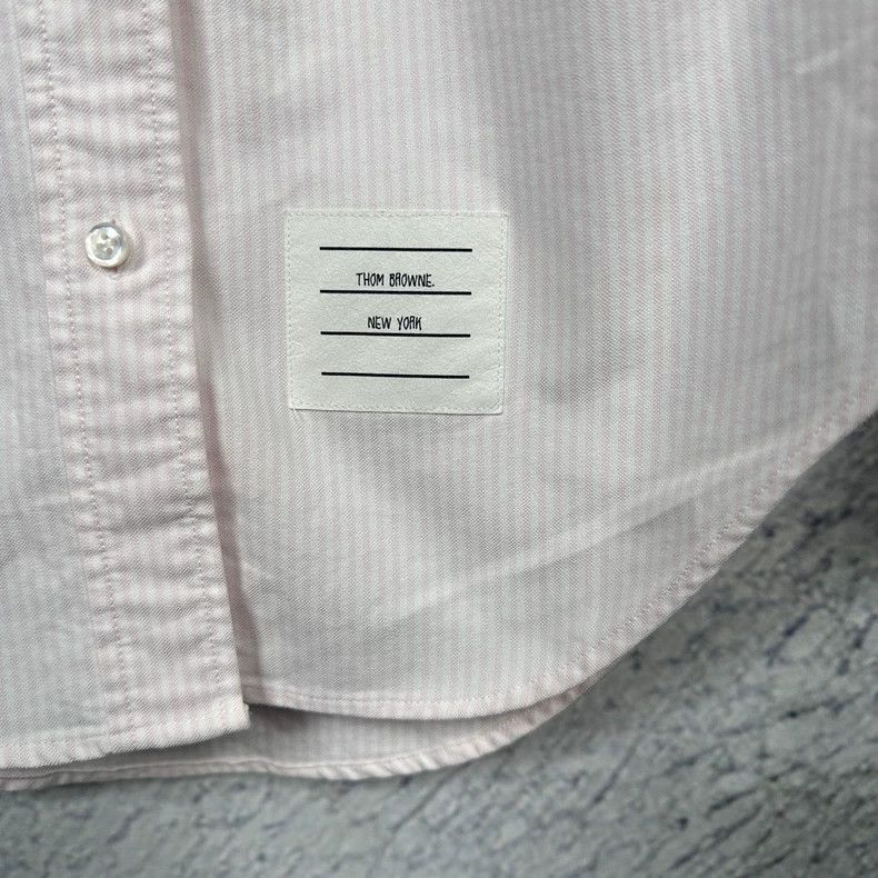 Thom Browne Thom browne Pink women's double-sleeved webbing shirt 2503- Size XS / US 0-2 / IT 36-38 - 4 Thumbnail