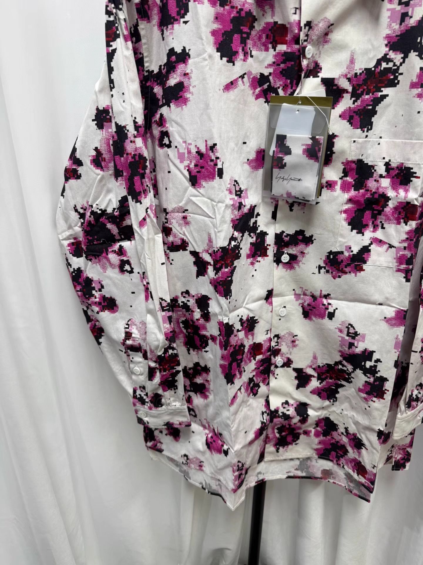 Yohji Yamamoto Yohji Yamamoto Mosaic Print Oversized Shirt K20 Size US XL / EU 56 / 4 - 3 Thumbnail