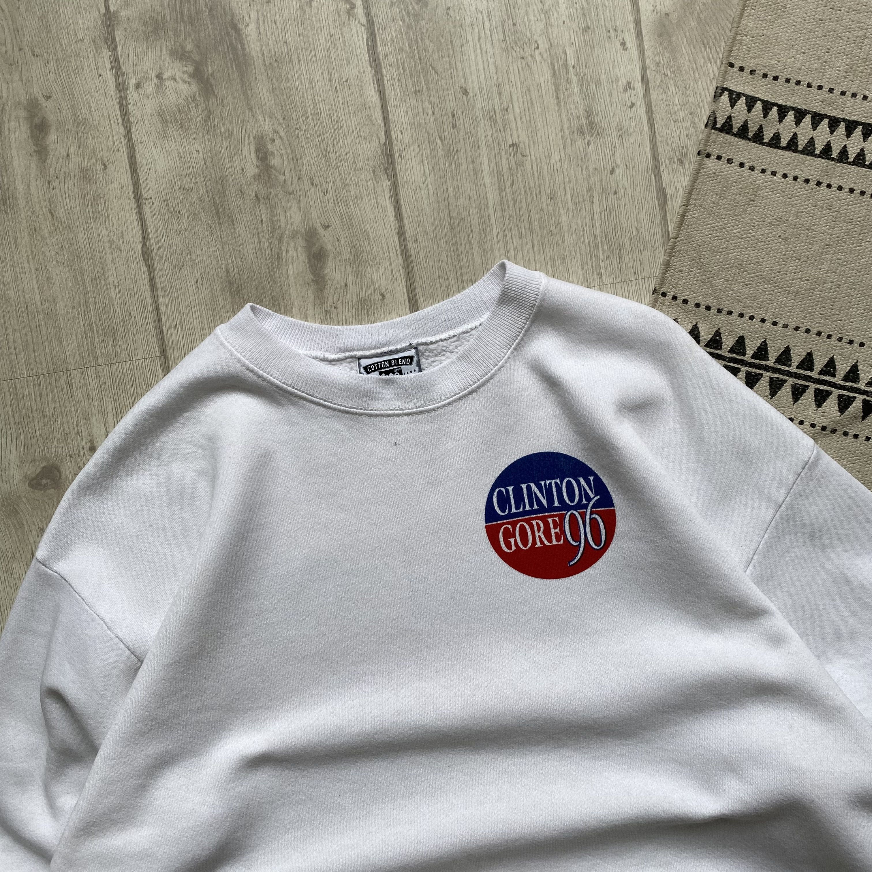 Lee 🗽Vintage 96 Lee Clinton Gore Boxy Sweatshirt USA President Size US M / EU 48-50 / 2 - 3 Thumbnail