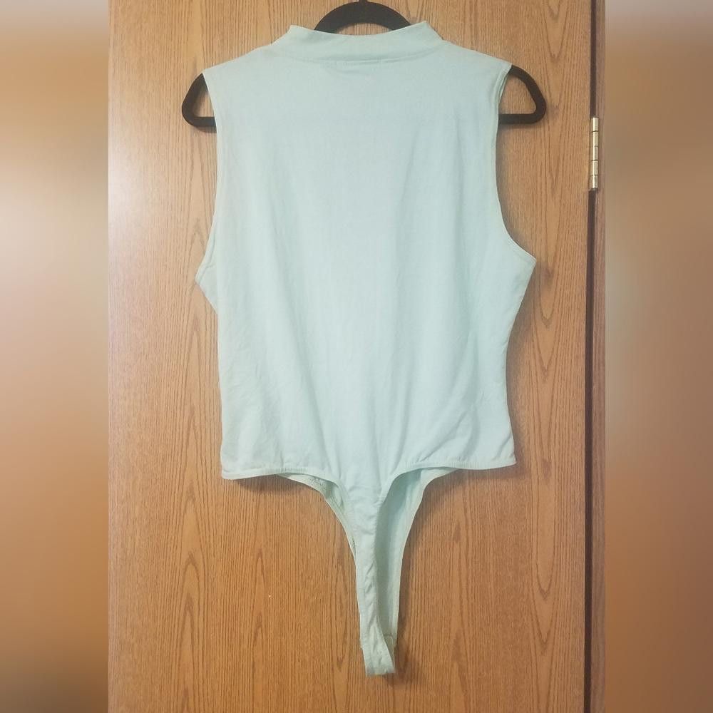 Designer Missguided Mint Green Sleeveless Bodysuit Size 14 Size XL / US 12-14 / IT 48-50 - 2 Thumbnail