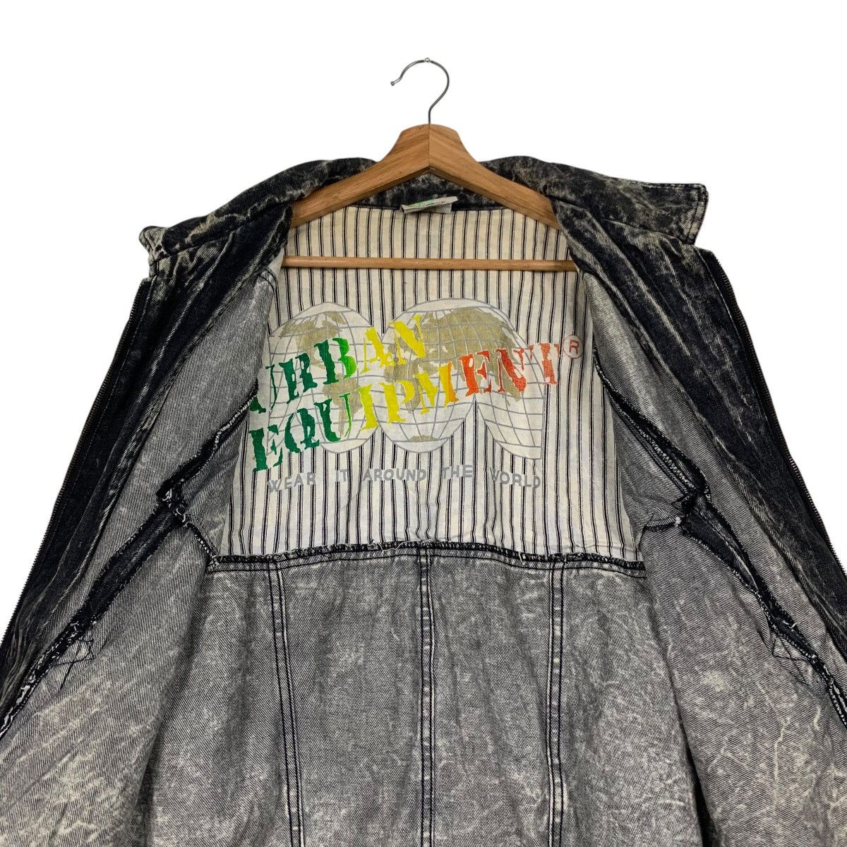 Urban Equipment URBAN EQUIPMENT Black Stone Wash Denim Jacket #2177-C96 Size US XL / EU 56 / 4 - 12 Thumbnail