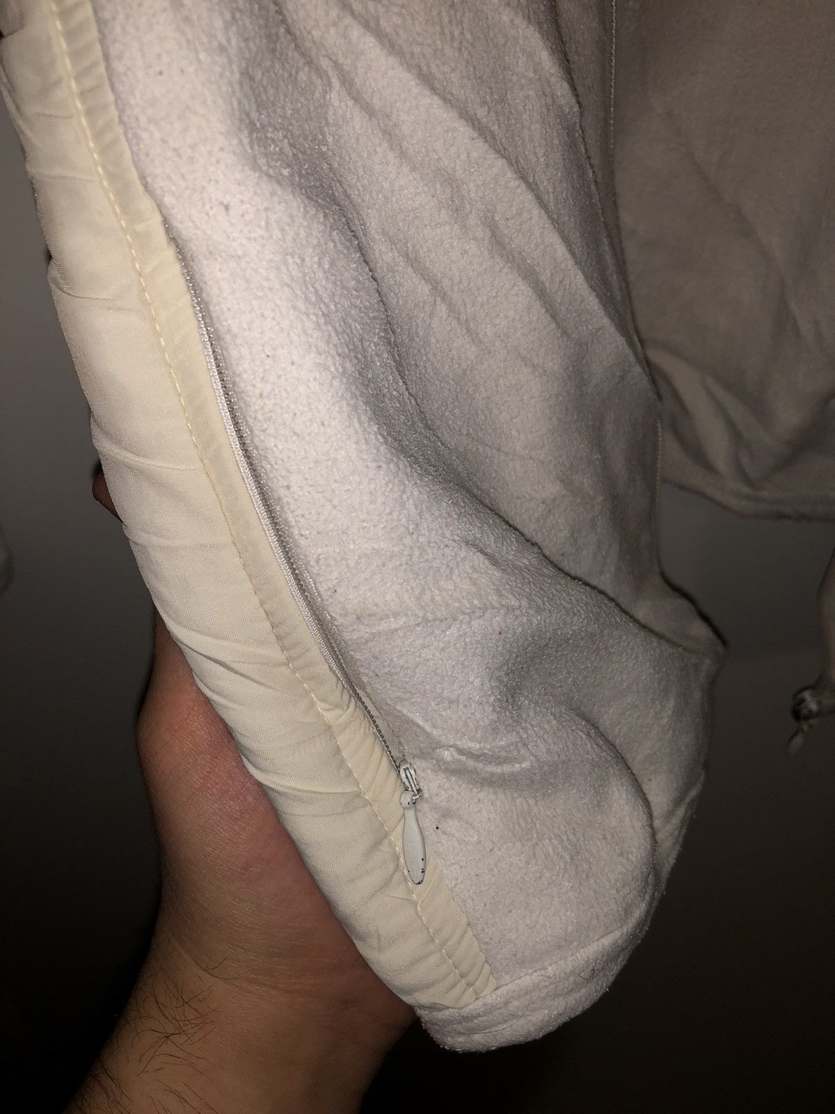 Lacoste × Vintage White and cream vintage retro Lacoste Fleece Jacket Size S / US 4 / IT 40 - 6 Thumbnail