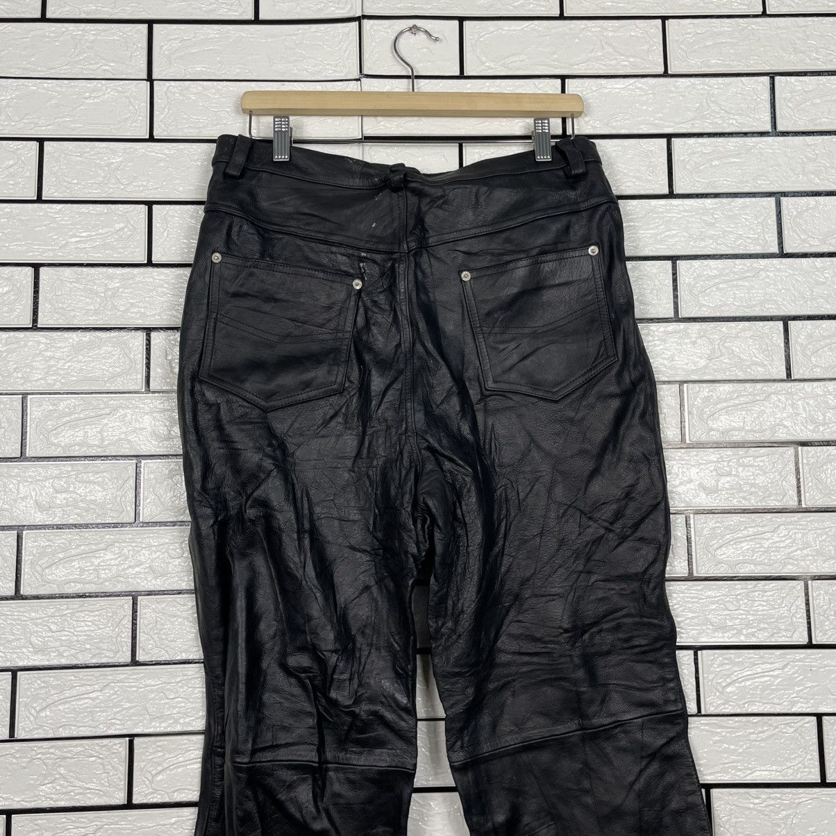 Japanese Brand Scare Teht Motorcycle Biker Leather Pant Size US 32 / EU 48 - 9 Thumbnail