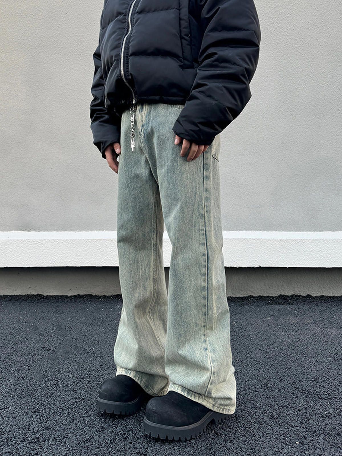 Vintage Washed Stacked Flare Denim Jeans Size US 33 - 2 Thumbnail