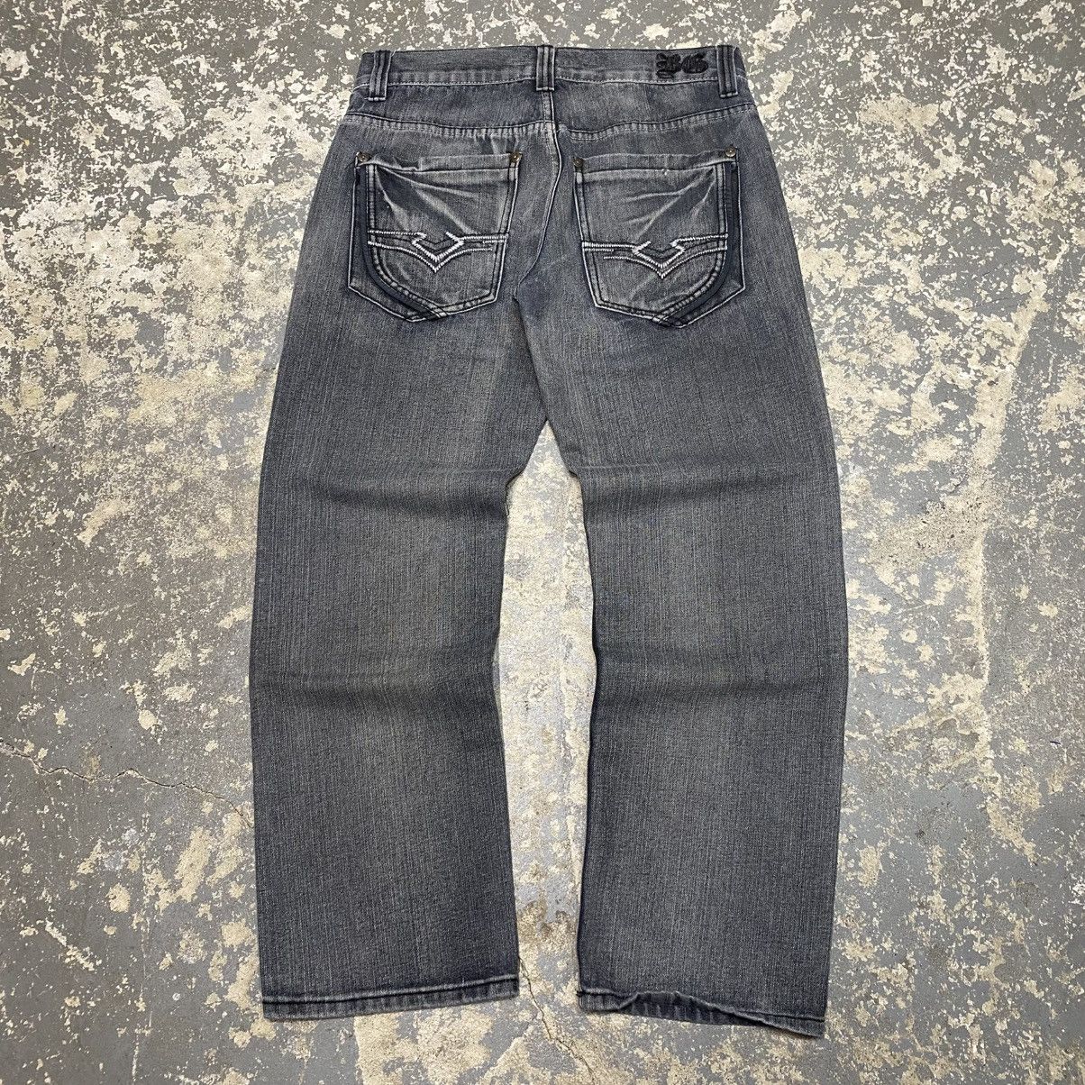 Blue Gear × Vintage Vintage Black Faded Blue Gear y2k baggy Denim Jeans Size US 33 - 1 Thumbnail