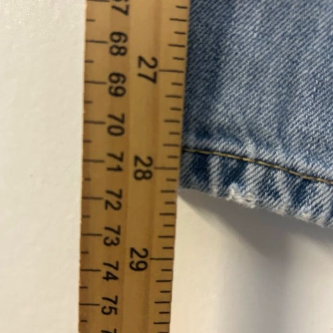 Levi's Levi's 505 Taper Leg Straight Light Blue Washed Denim Jeans 34x30 Mens Size 34 Regular Blue Straight 505 Jeans Men Size US 34 / EU 50 - 6 Thumbnail