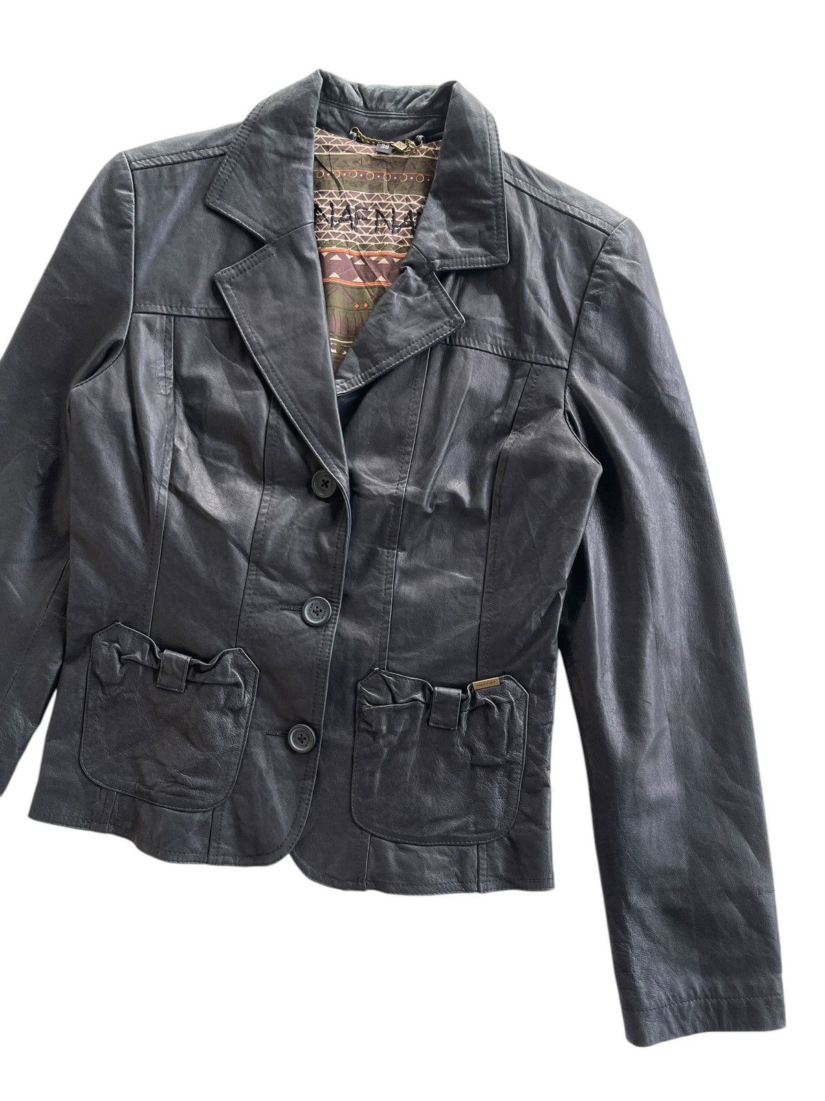 Japanese Brand Vintage Naf Naf Cuir Leather Jacket Size S / US 4 / IT 40 - 5 Thumbnail