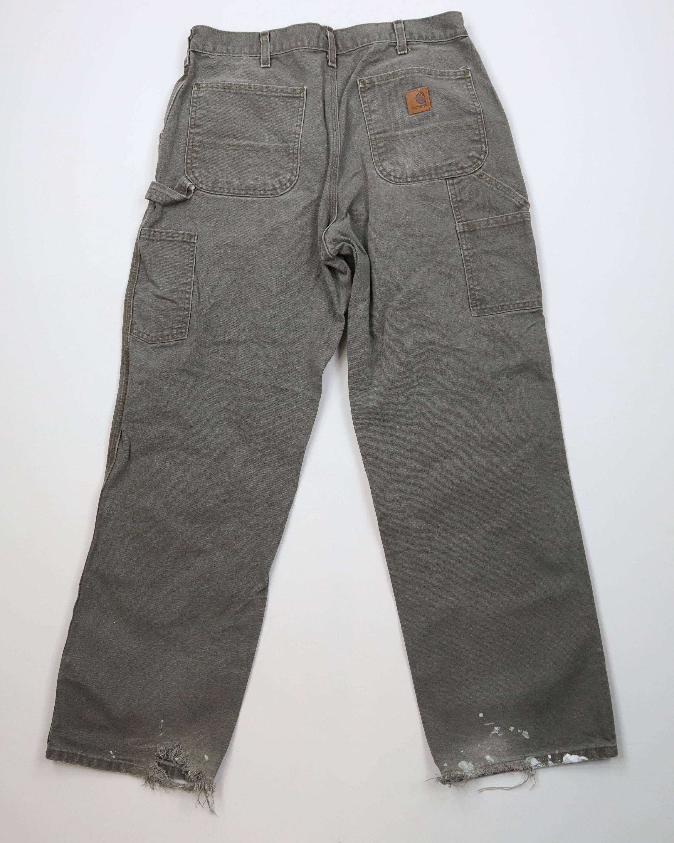 Carhartt Vintage Y2K Carhartt Relaxed Dungaree Wide Leg Pants Green Size US 34 / EU 50 - 11 Thumbnail
