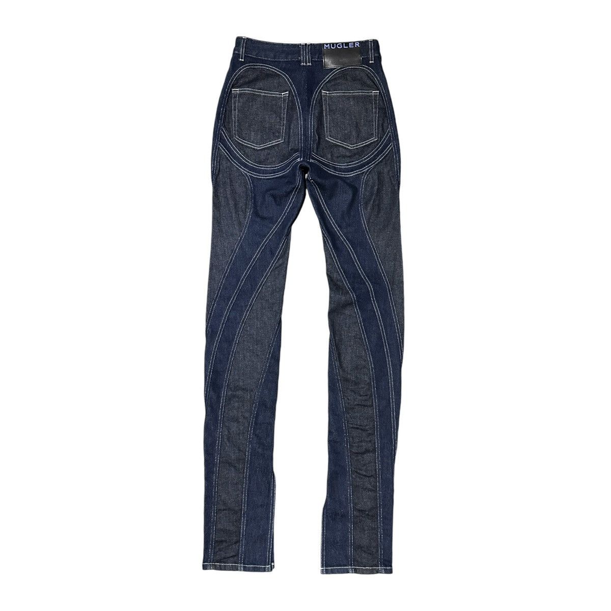 Mugler Mugler body contour denim Size 26" / US 2 / IT 38 - 3 Thumbnail