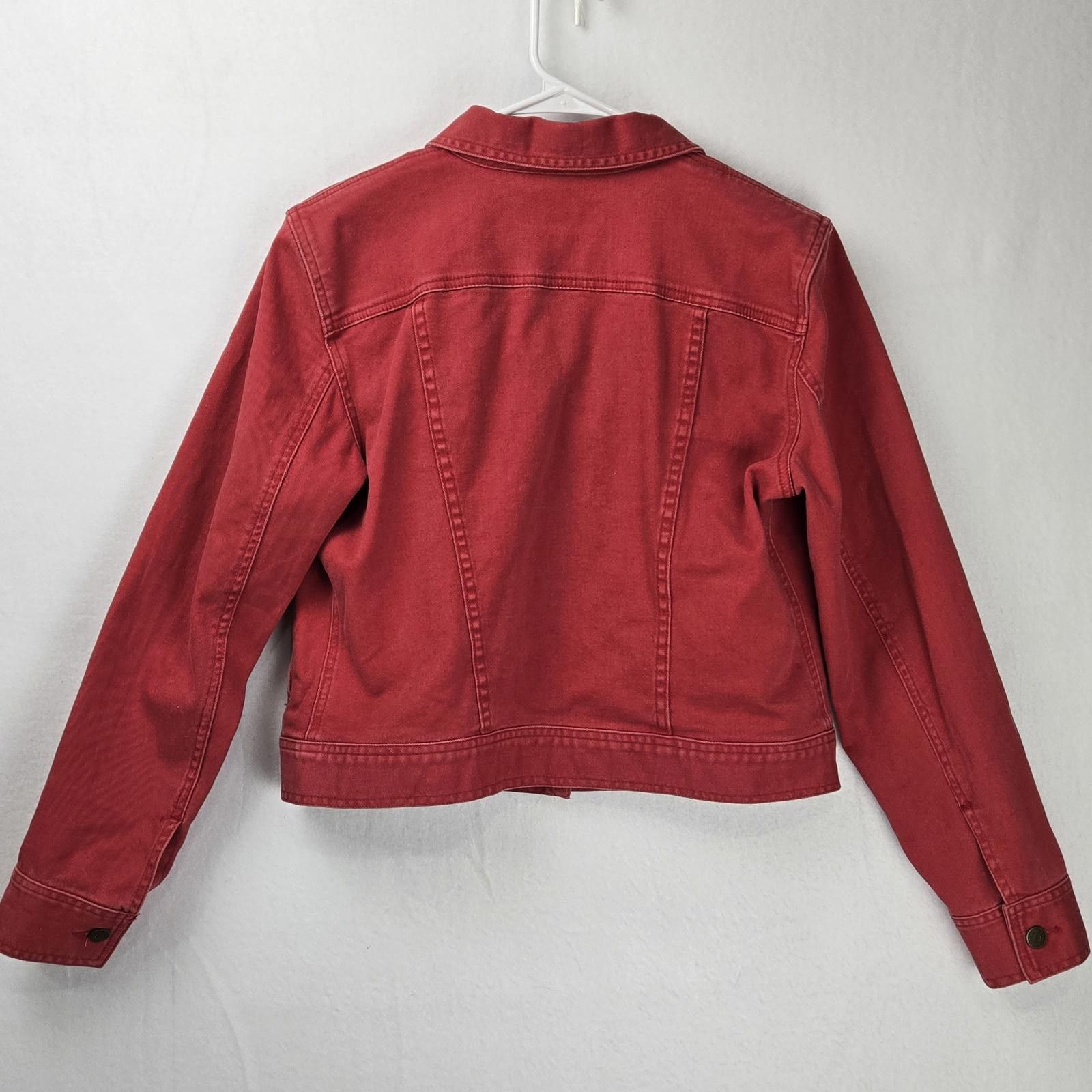 Polo Ralph Lauren Ralph Lauren Denim Jacket Red Vintage Size L Womens Size L / US 10 / IT 46 - 3 Thumbnail