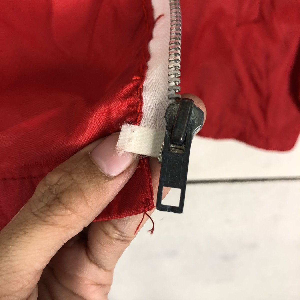 Kadoya 🔥VINTAGE ZIPPER BIKER JACKET LIGHT STP BIG LOGO Size US L / EU 52-54 / 3 - 16 Thumbnail