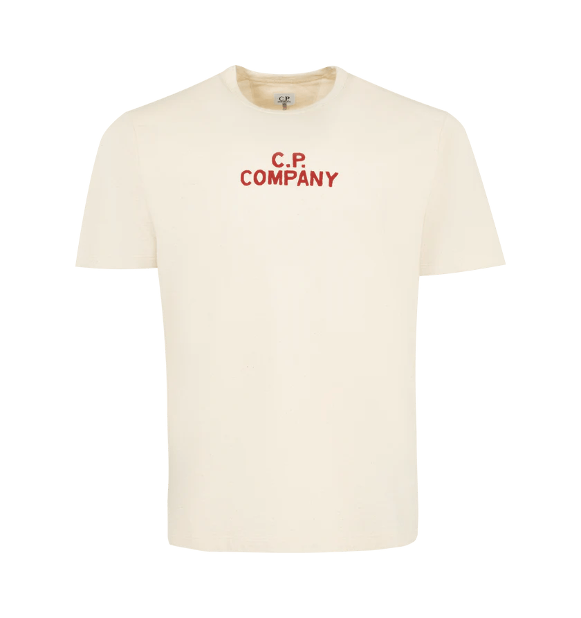 C.P. Company o1h1sh10525 Logo T-Shirt in White Size US XL / EU 56 / 4 - 1 Thumbnail